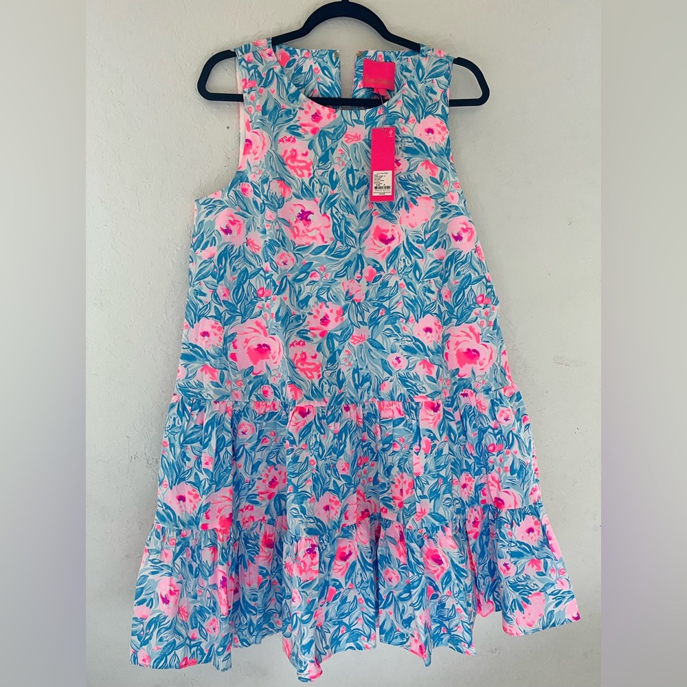 💗LILLY PULITZER TRINA DRESS IN MY LITTLE PEONY SZ MEDIUM BRAND NEW WITH TAGS💗